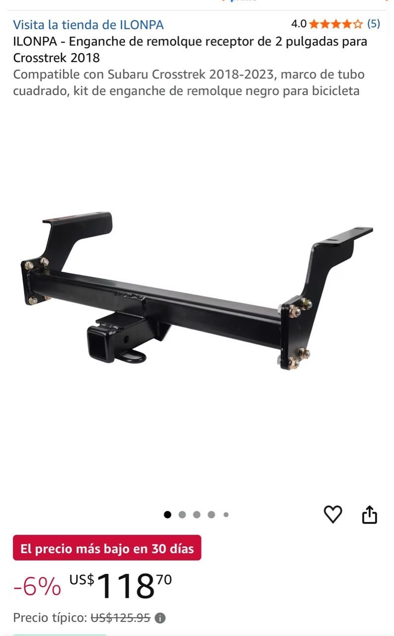 2" Receiver Trailer Hitch for Subaru Crosstrek 2018-2023
