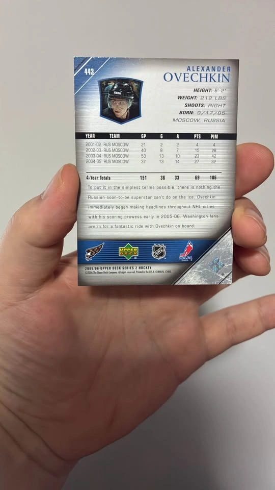 2005-06 Upper Deck Series 2 Young Guns Alexander Ovechkin #443 - photo 5
