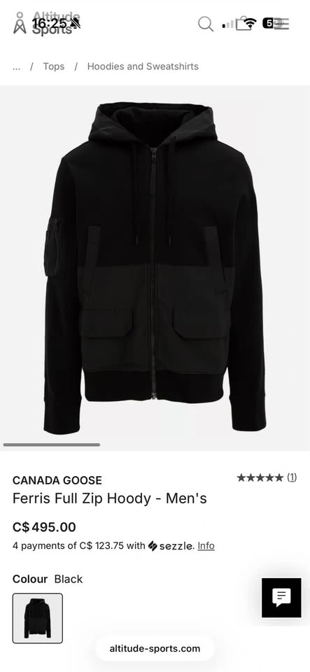 New canada goose full-zip hoody Mens XL - photo 5