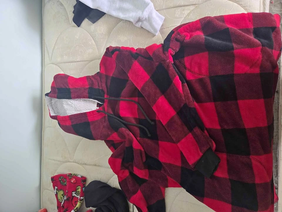 Plaid Fur Flannel Hoodie
