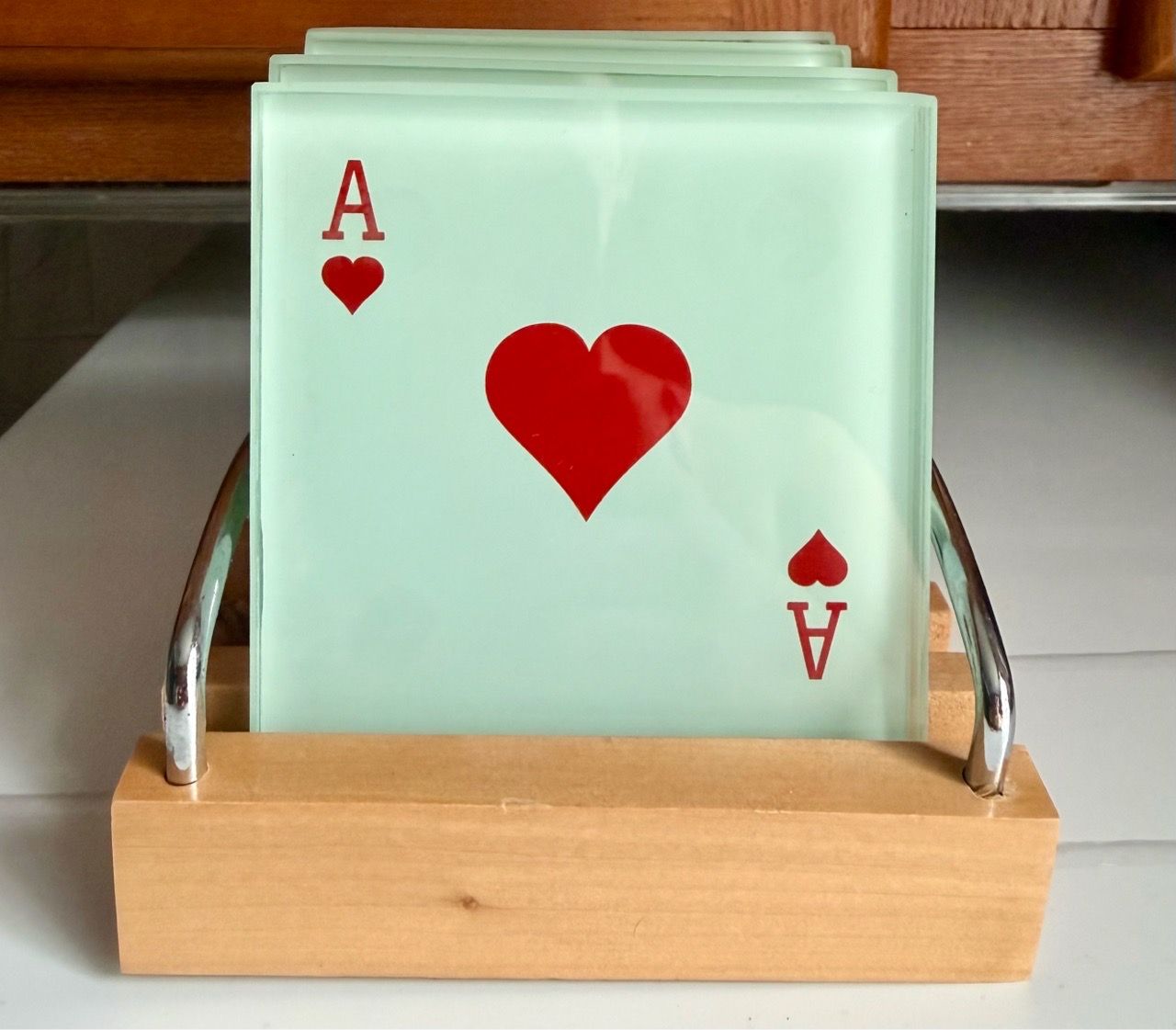 Playing Cards Glass Coaster Set - photo 2