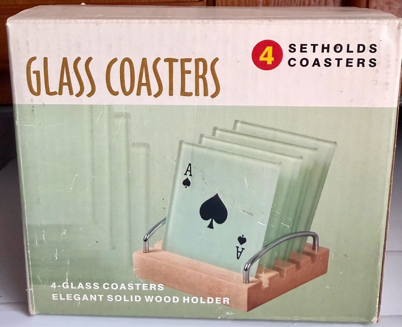 Playing Cards Glass Coaster Set