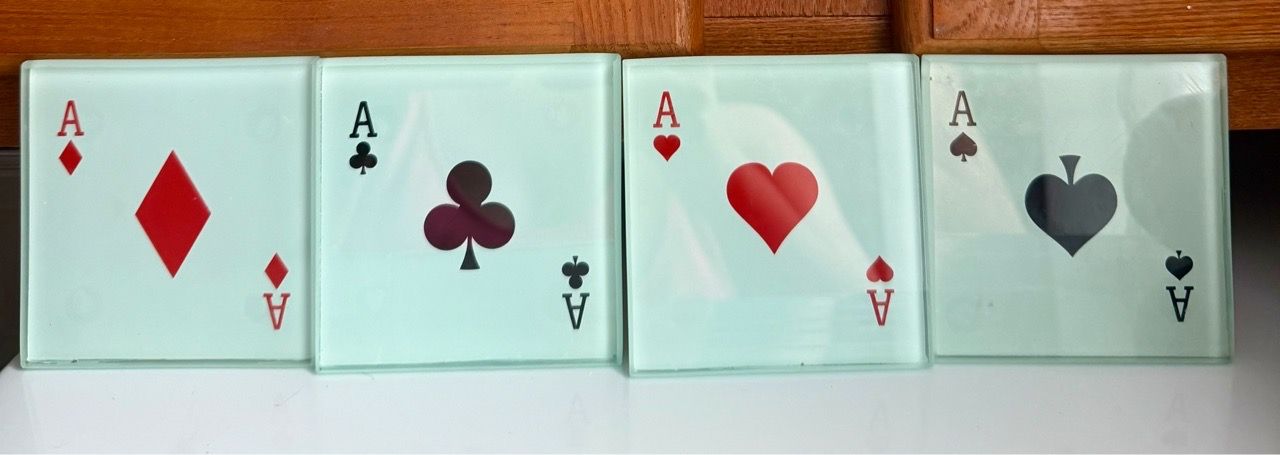 Playing Cards Glass Coaster Set - photo 3