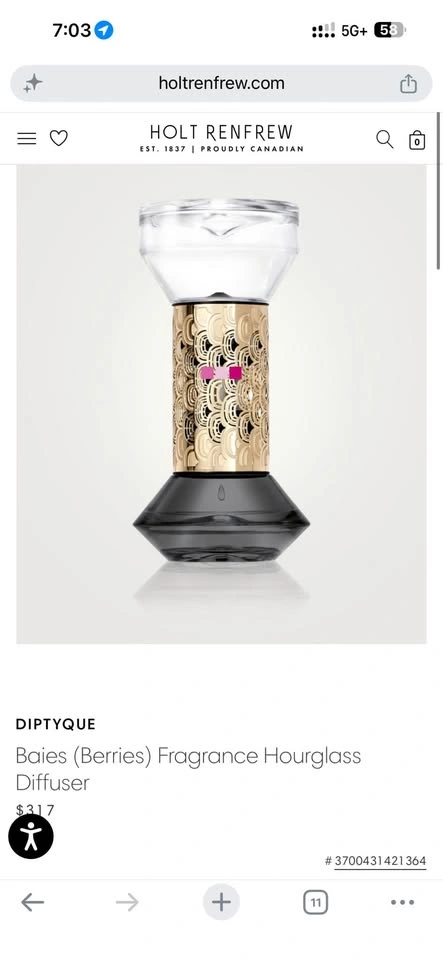 Diptyque Baies (Berries) Fragrance Hourglass Diffuser - photo 2