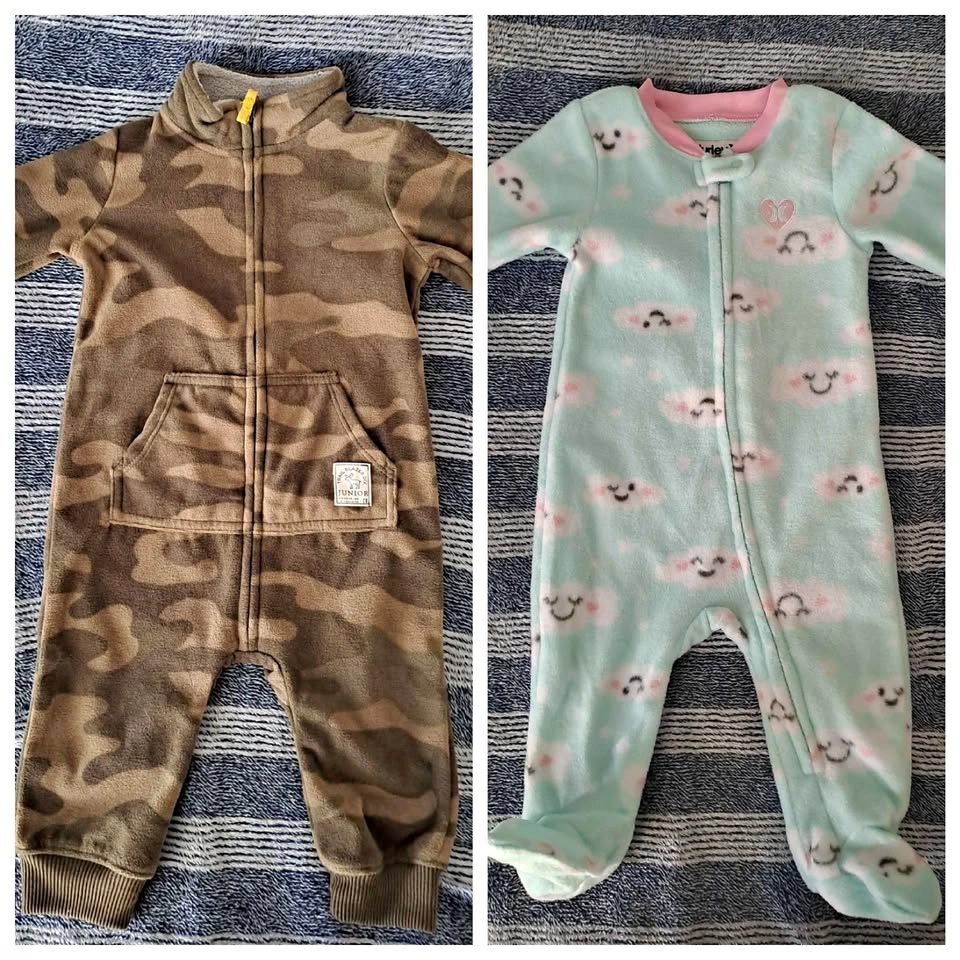 NEW fleece sleepers 6m