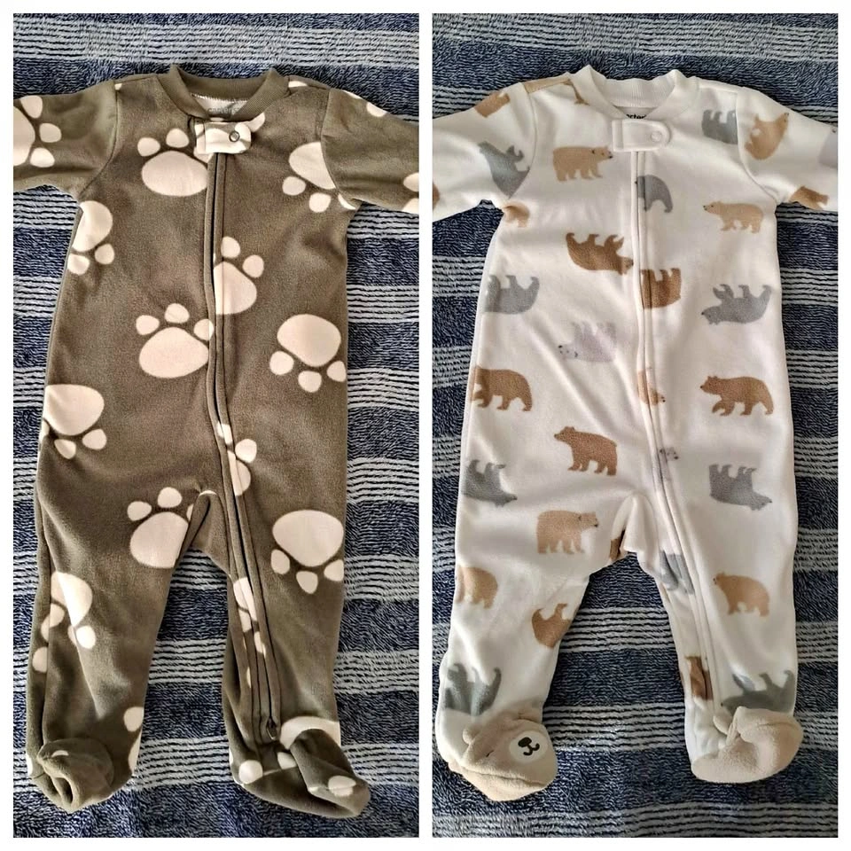 NEW Carter's fleece sleepers 6m