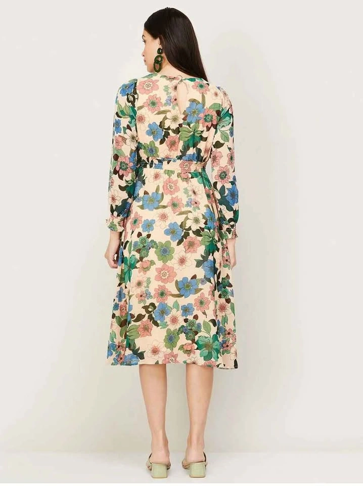 Women's floral A-line dress - photo 3