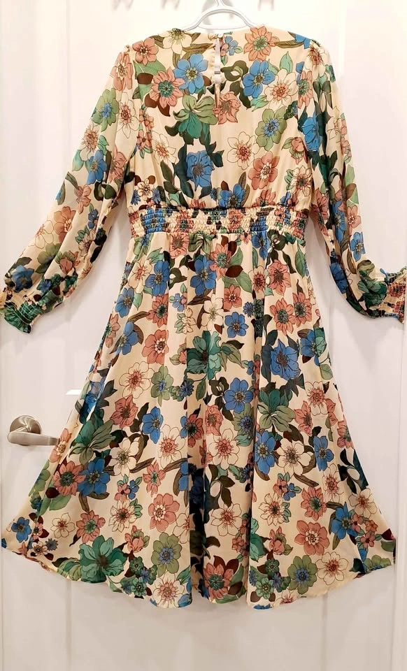 Women's floral A-line dress - photo 4