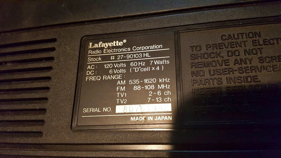 Vintage Lafayette AM/FM Radio Cassette Criterion 405R Japan