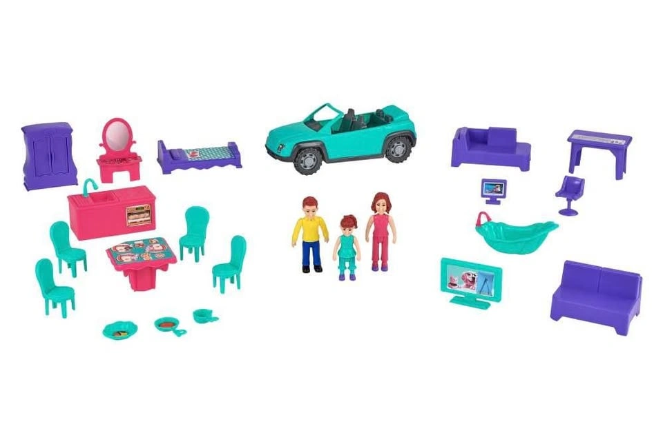 Dollhouse Play Set ( 24 Pieces, Garage, Working Elevator, Sounds - photo 3