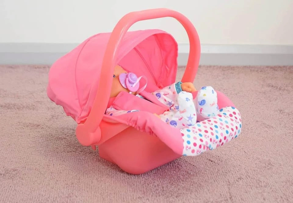 Baby doll car seat and carrier, adjustable handle, canopy - photo 2