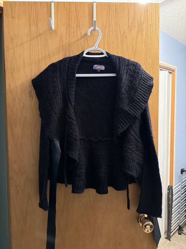 Poof Black Cardigan