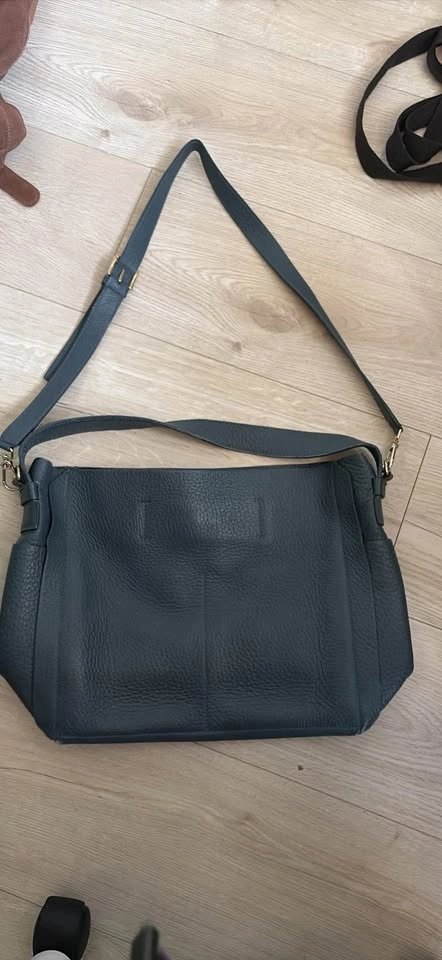 Furla Navy Blue Pebbled Leather Crossbody Hobo Bag - photo 2