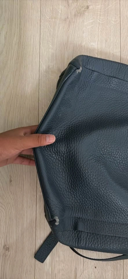 Furla Navy Blue Pebbled Leather Crossbody Hobo Bag - photo 4
