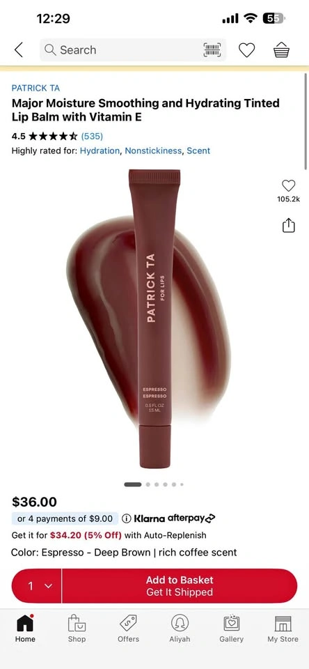 Patrick Ta Hydrating Tinted Lip Balm - Espresso