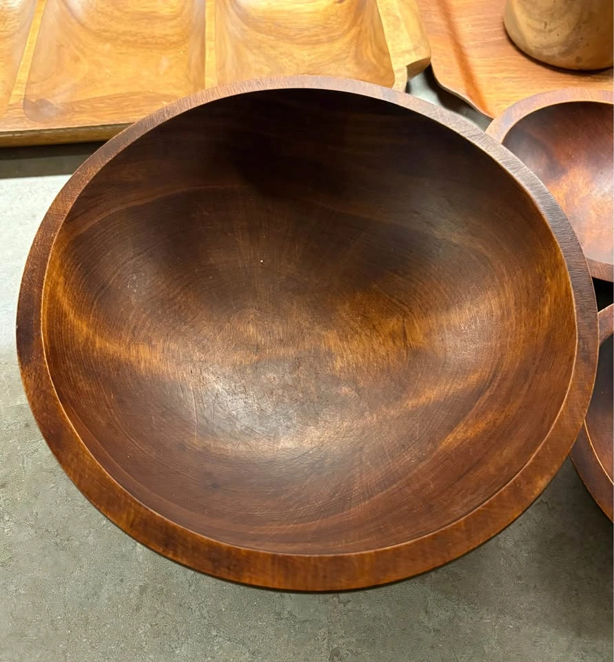 #3 Vintage 1960’s Baribocraft Canada Wooden Salad Bowl Set - photo 3