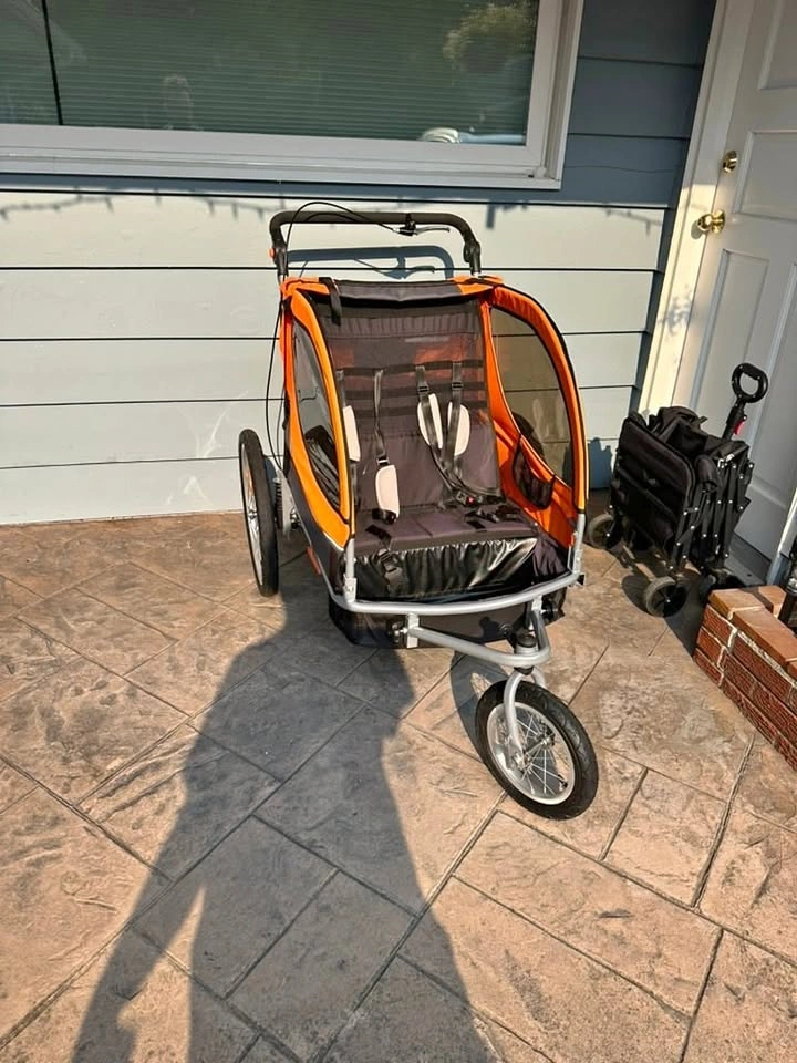VEVOR Bike Trailer for Toddlers, Kids, Double Seat