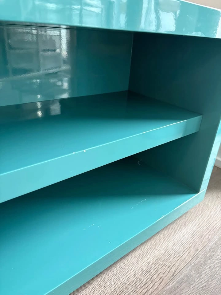 Glossy Teal TV Stand/Media Console - photo 4