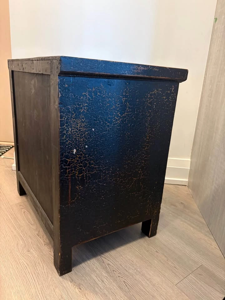 Vintage Black Cabinet with Butterfly Hardware - photo 3