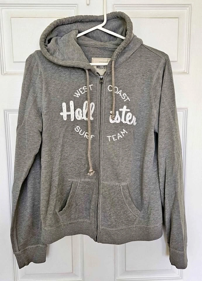 Hollister California West Coast Surf Team Zip Hoodie - Size Larg
