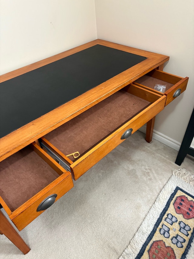 Wood Writing Desk and File Cabinet - photo 3