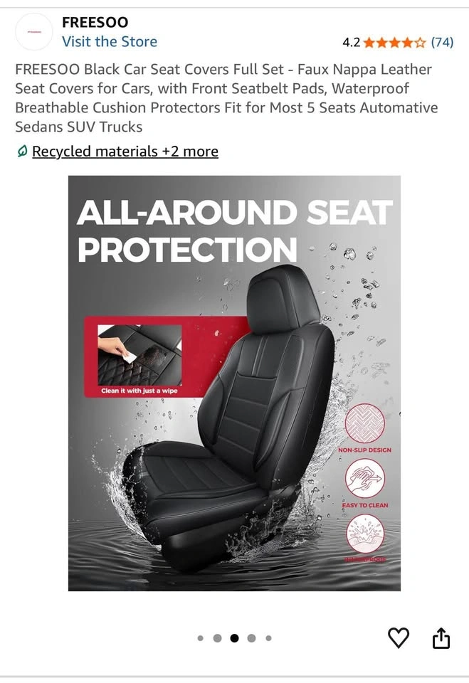 Leather Car Seat cover - photo 5