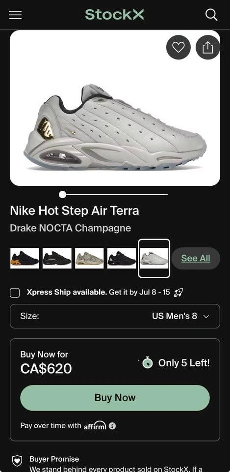 NOCTA CHAMPAGNE Nike Men's Shoes - photo 2