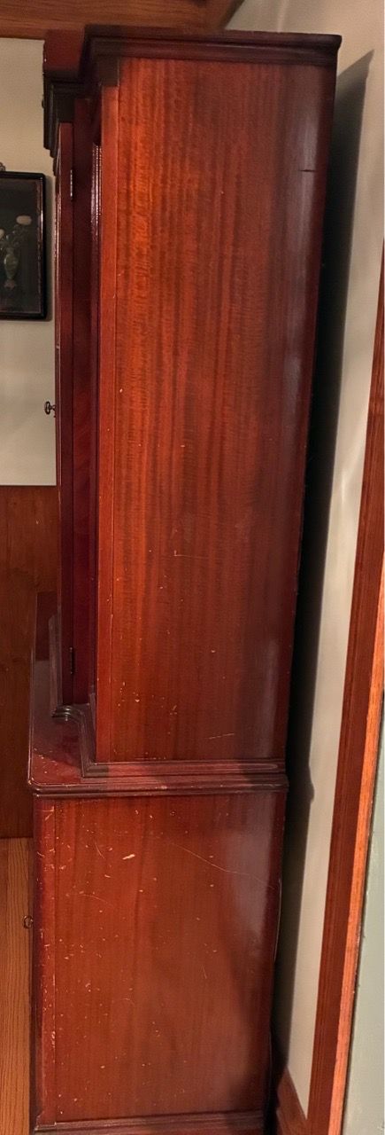 Mahogany China Cabinet Hutch with Glass Doors - photo 2