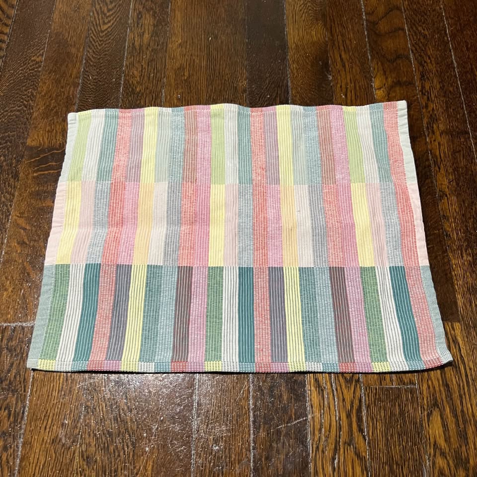 Ikea Mittbit Striped Geometric Natural Cotton Placemat 17x13" - photo 2
