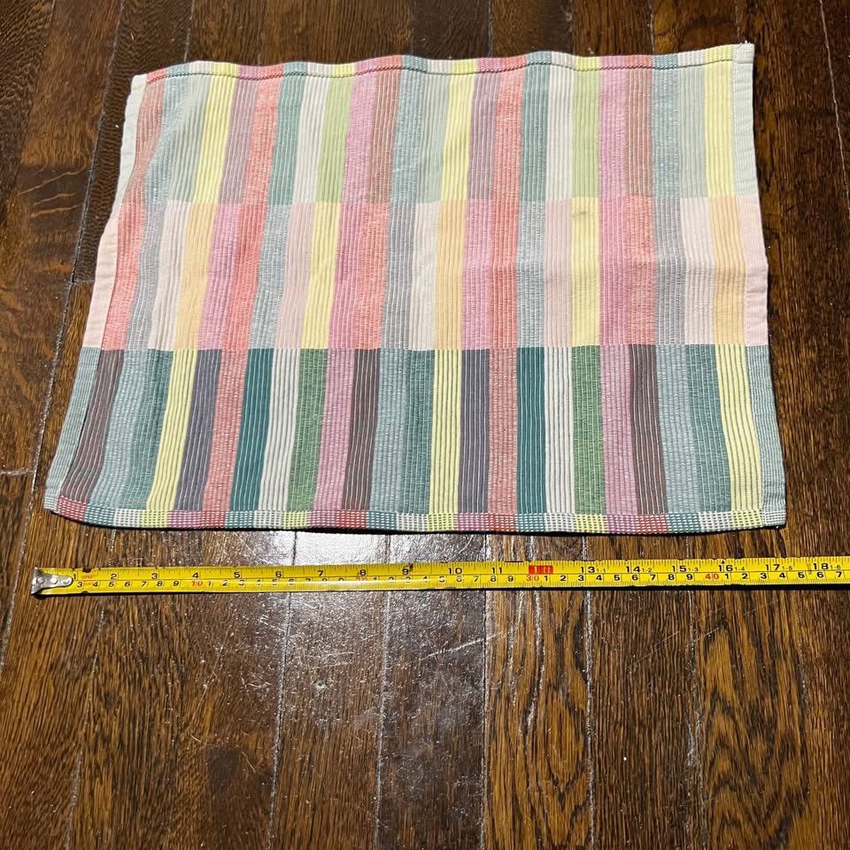 Ikea Mittbit Striped Geometric Natural Cotton Placemat 17x13" - photo 3