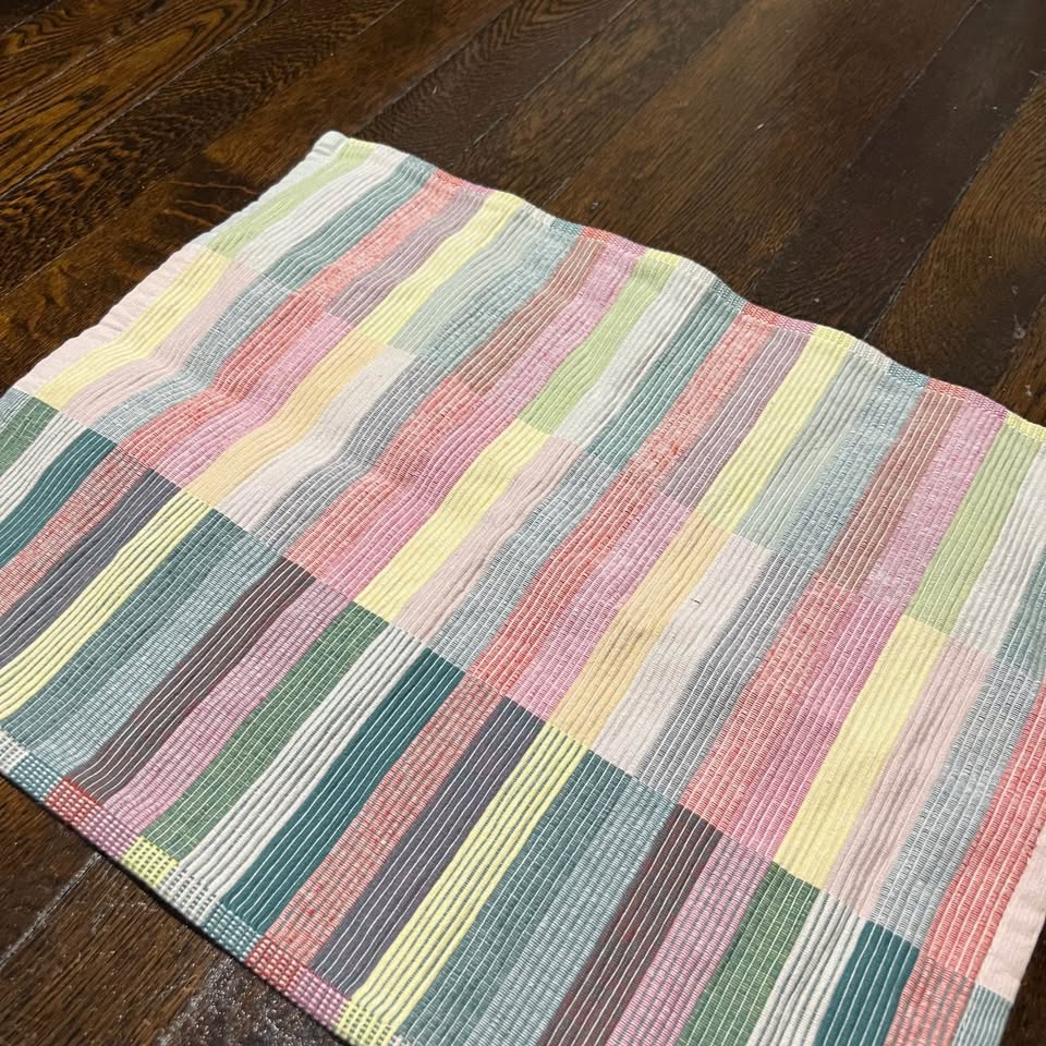 Ikea Mittbit Striped Geometric Natural Cotton Placemat 17x13" - photo 5