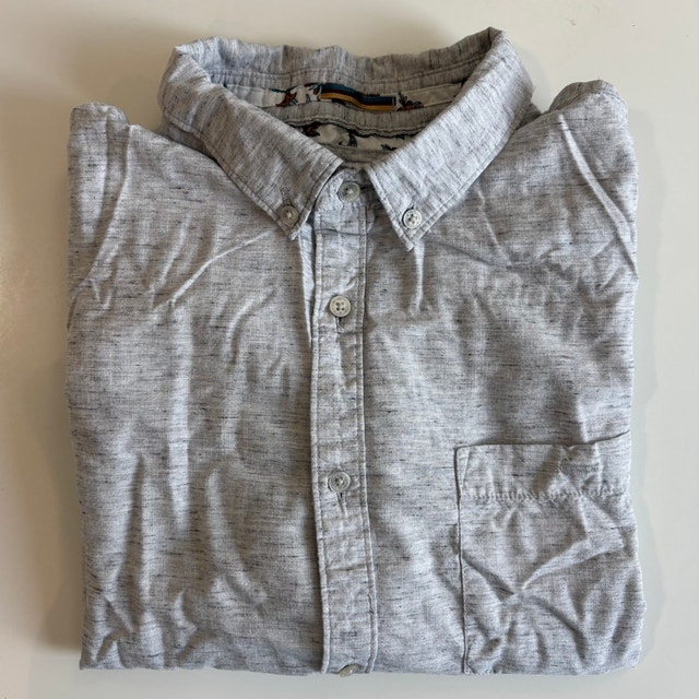 Denim & Flower Shirt - Size L
