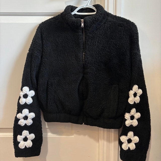 Ardene Black Sherpa Jacket - size XS