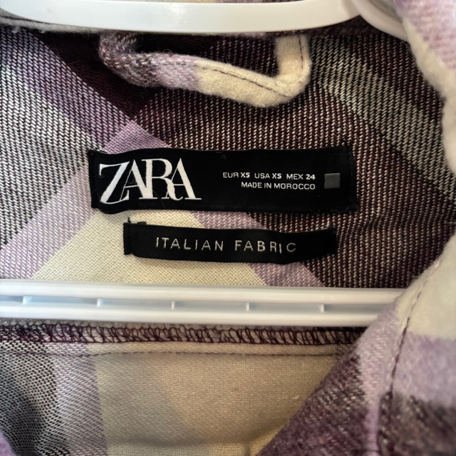Zara Plaid Shirt Jacket - Size XS - photo 3