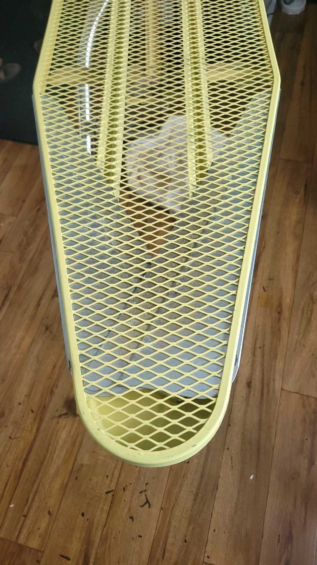 Vintage Retro RID-JID Metal Folding Ironing Board Yellow - photo 3