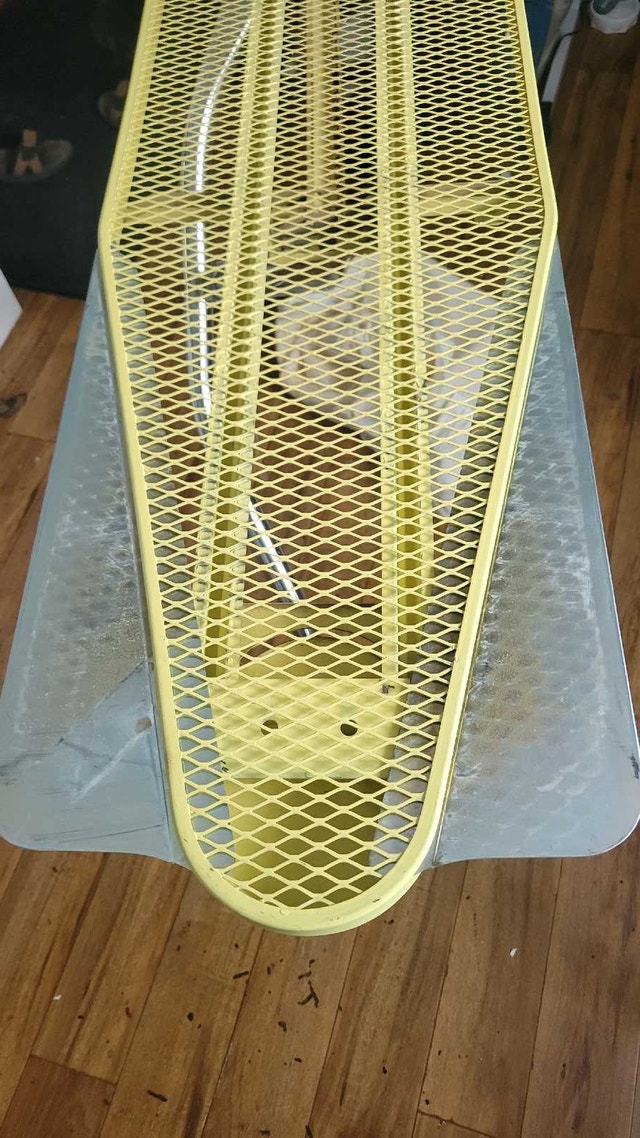Vintage Retro RID-JID Metal Folding Ironing Board Yellow - photo 4
