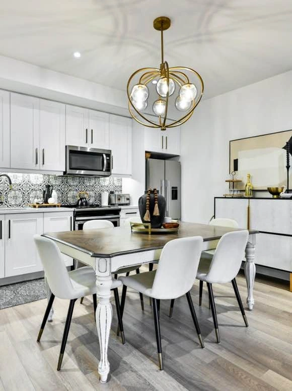 6 Velvet dining side chairs