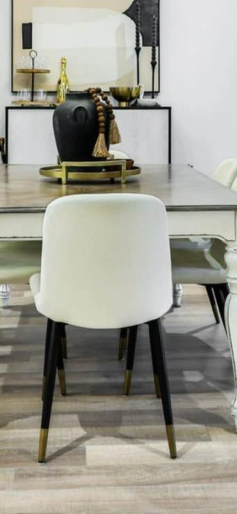 6 Velvet dining side chairs - photo 4