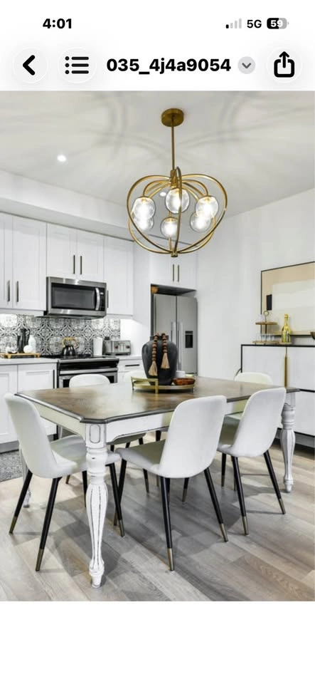 6 Velvet dining side chairs - photo 5