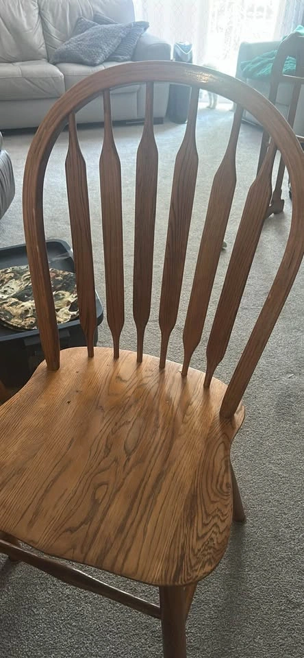 Oak dining table with 6 chairs - photo 2