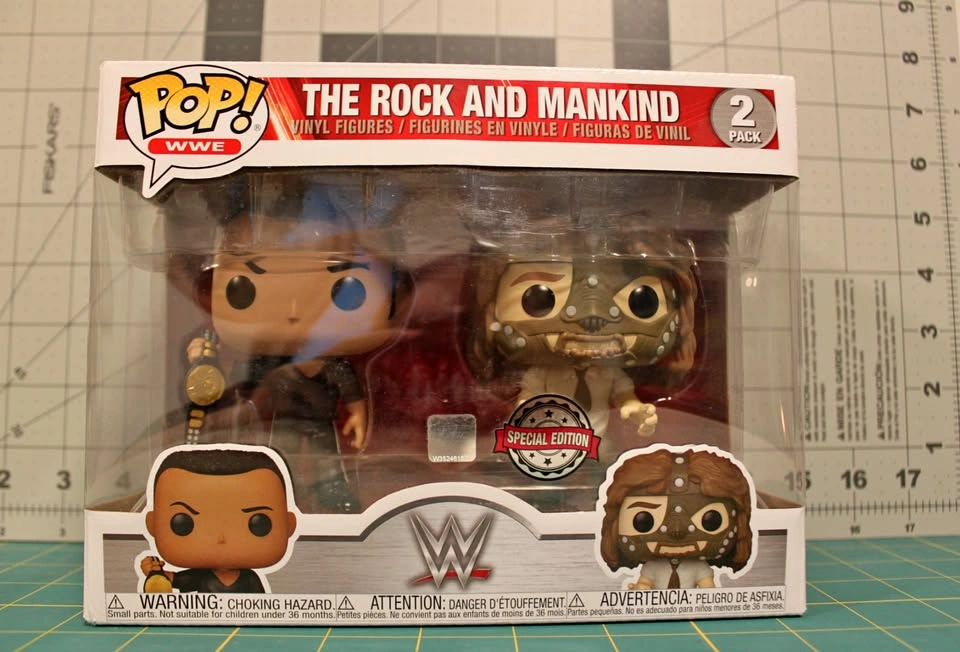 WWE The Rock and Mankind Special Edition 2 Pack Funko Pop! OBO