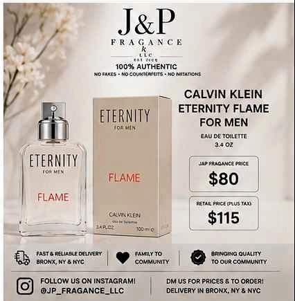 Calvin Klein Eternity Flame For Men 3.4 oz