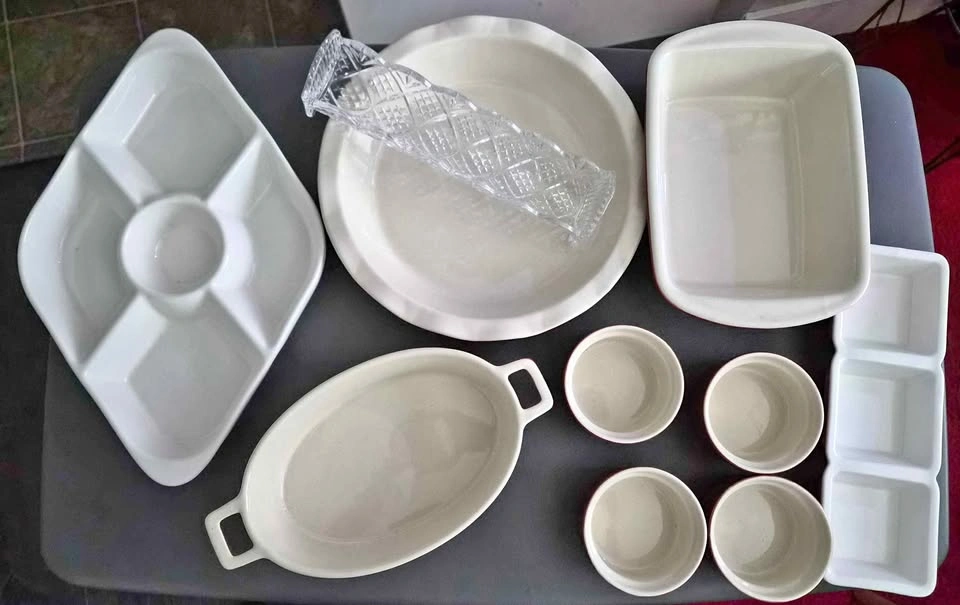 Assorted Ceramic Bakeware and Serving Dishes