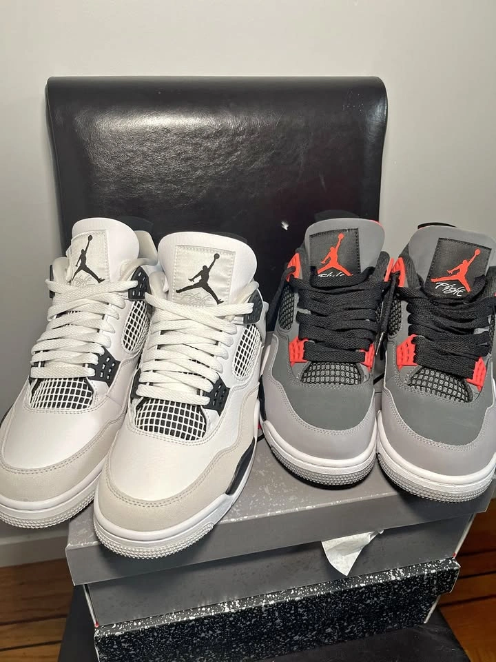 Jordan 4 Military Black and Infrareds