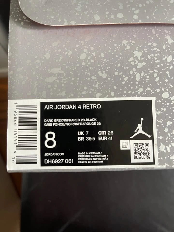 Jordan 4 Military Black and Infrareds - photo 4