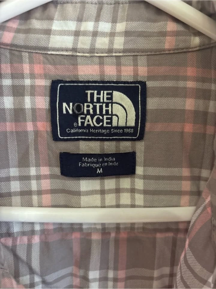 The North Face Women’s Grey & Pink Plaid Button-Down Shirt M - photo 2