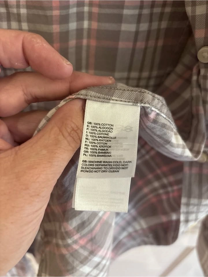 The North Face Women’s Grey & Pink Plaid Button-Down Shirt M - photo 5