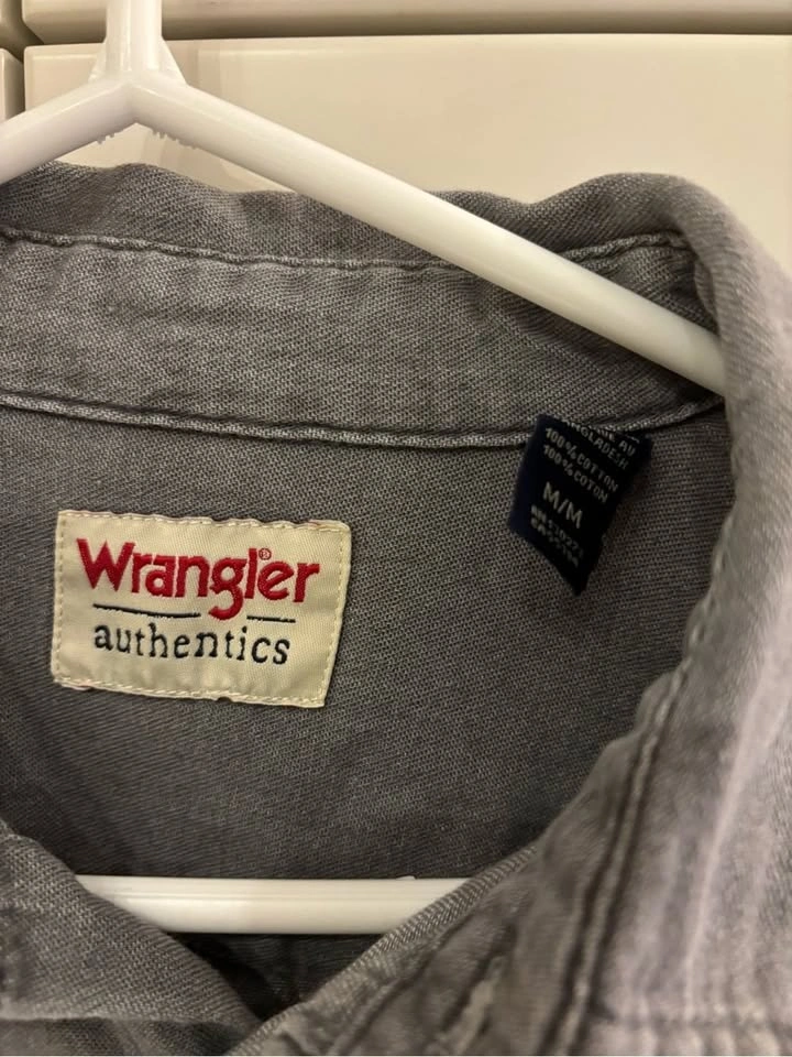Wrangler Authenticities Men's Gray Button-Up Work Shirt Jacket - photo 2