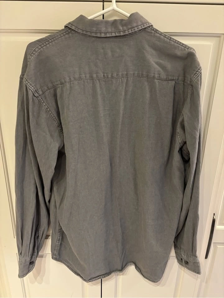 Wrangler Authenticities Men's Gray Button-Up Work Shirt Jacket - photo 3