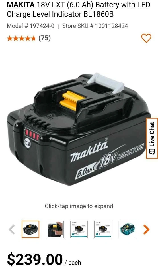 Makita rechargeable Battery